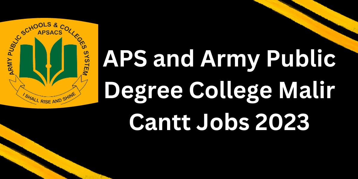 APS and Army Public Degree College Malir Cantt Jobs 2023